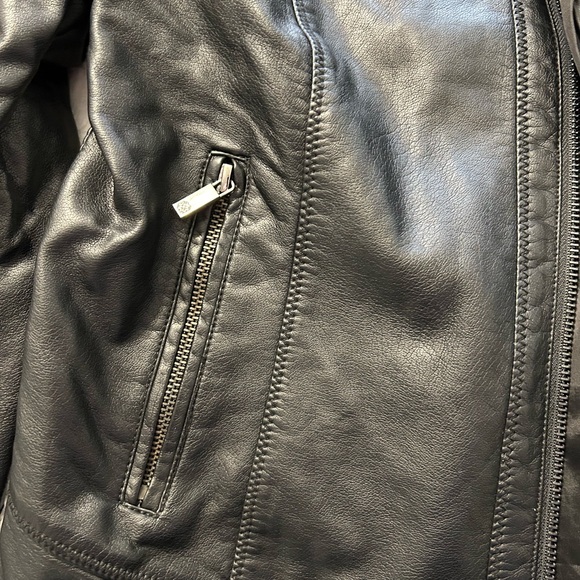 Ladies imitation black leather jacket - Picture 4 of 4